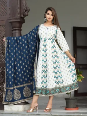 shona blue kurti