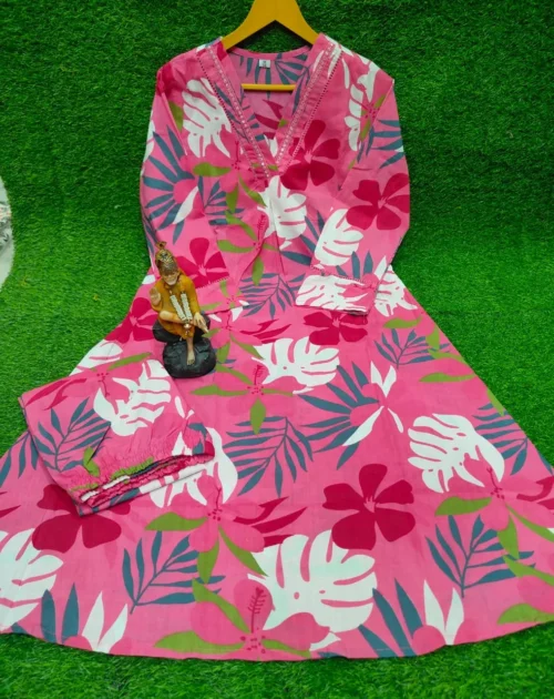 Beautiful Floral Print Kurti With Pant from shona
