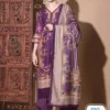 Ethnic Motifs Printed V-Neck Chanderi Silk Straight Kurta & Palazzos With Dupatta