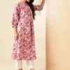 Pink Women Floral Printed Floral Kurta