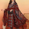 Women Floral Printed Cotton Kurta with Trousers & Dupatta